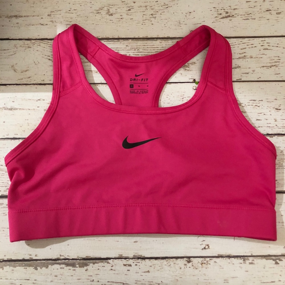 Fuchsia Nike Dri-FIT Swoosh Sports Bra, Medium